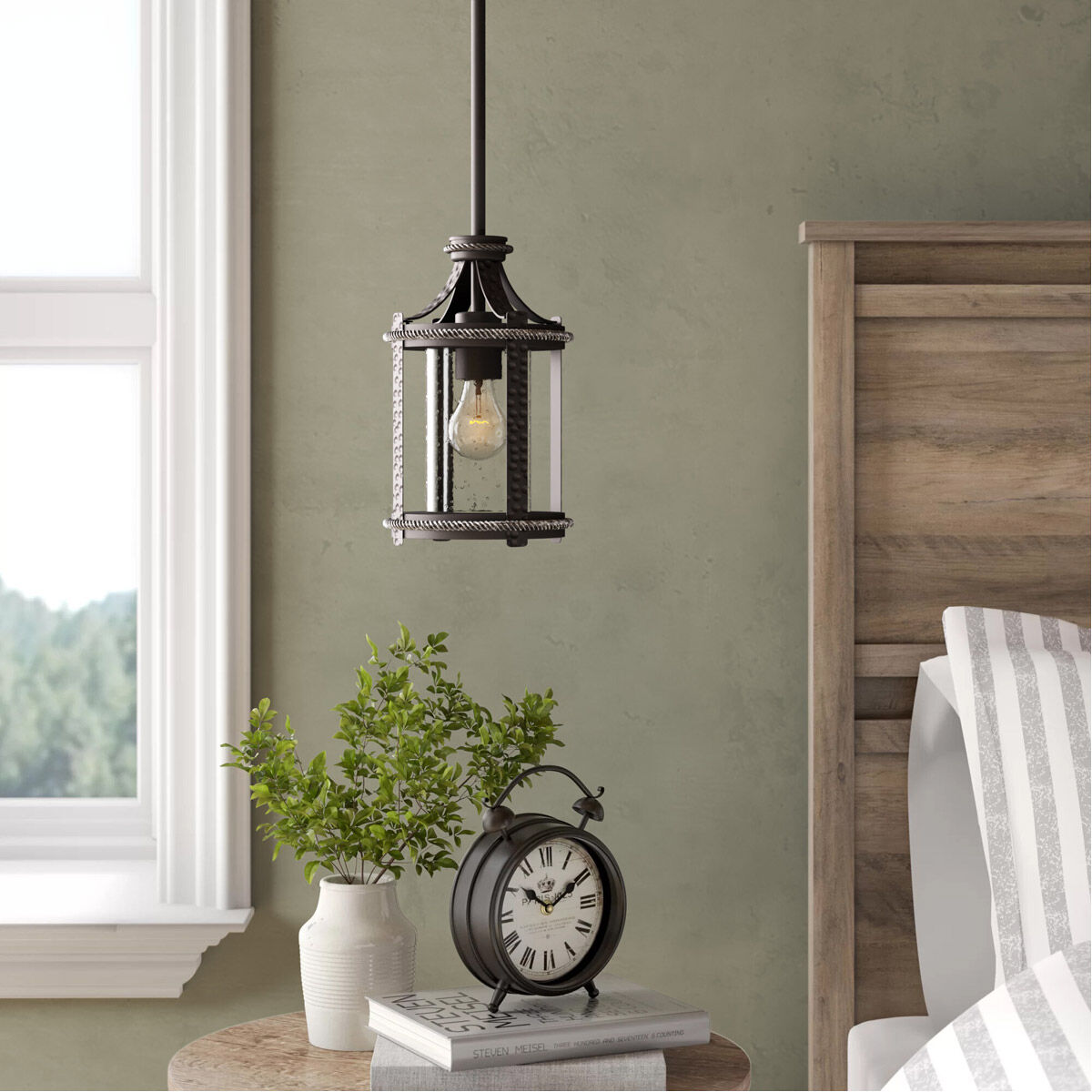Palencia 1 Light 6.5 inch Artisan Pardo Wash Mini Pendant Ceiling Light
